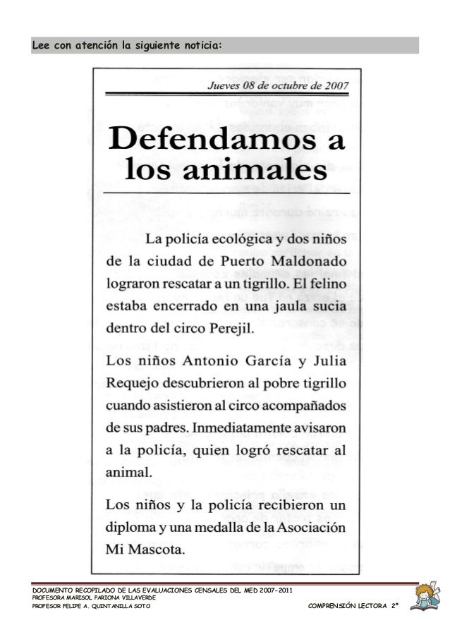 noticias cortas para tarea de hoy