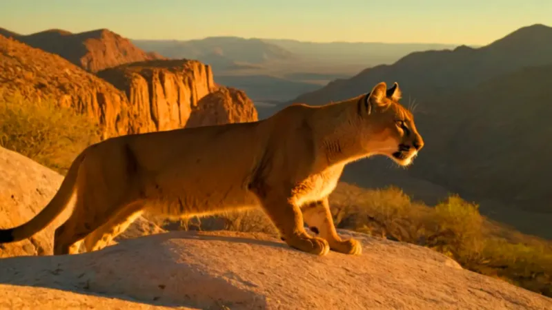 Un puma acecha a un humano