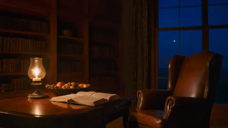 Un estudio solitario en la noche