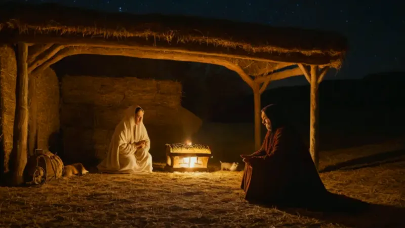 Los Reyes Magos adoran al niño