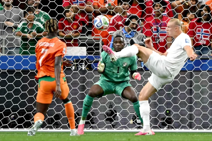 Haaland celebra su gol en Mundial 2026.