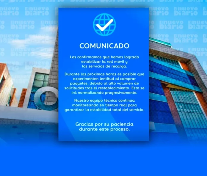 Altice restablece red móvil y recargas.