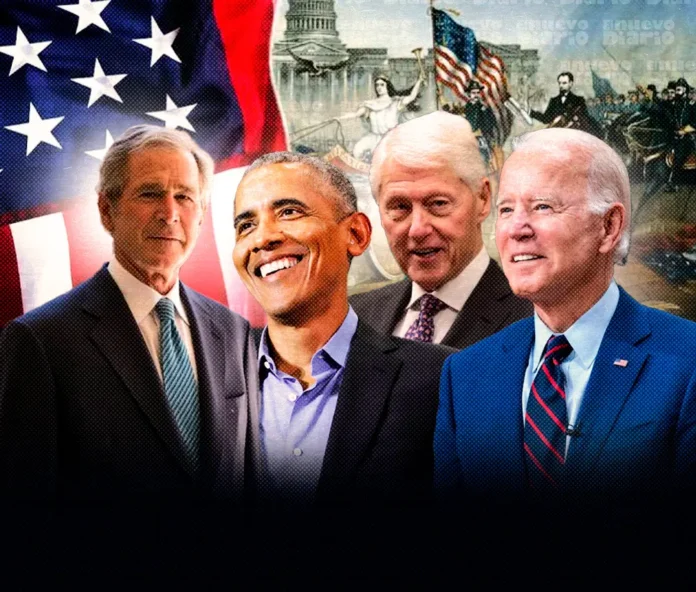Expresidentes de EE. UU. celebran independencia juntos