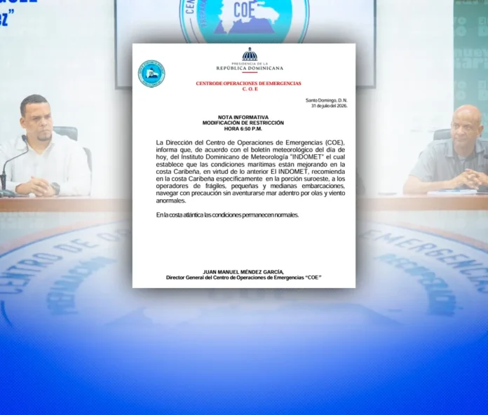 Modificación de restricciones marítimas por COE