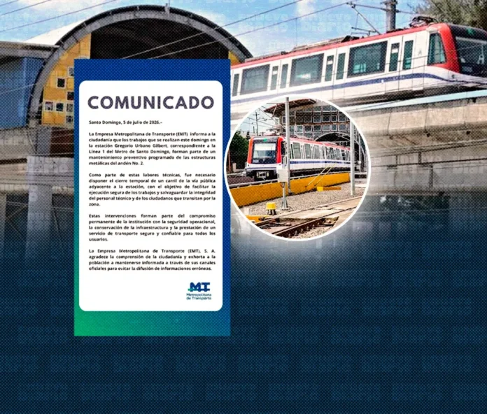 Cierre de carril por mantenimiento en Metro