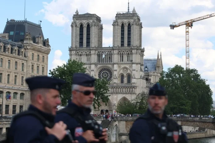 Despliegue policial en Francia por partido.