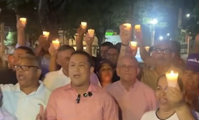 Protesta del PLD en Santiago contra leyes.