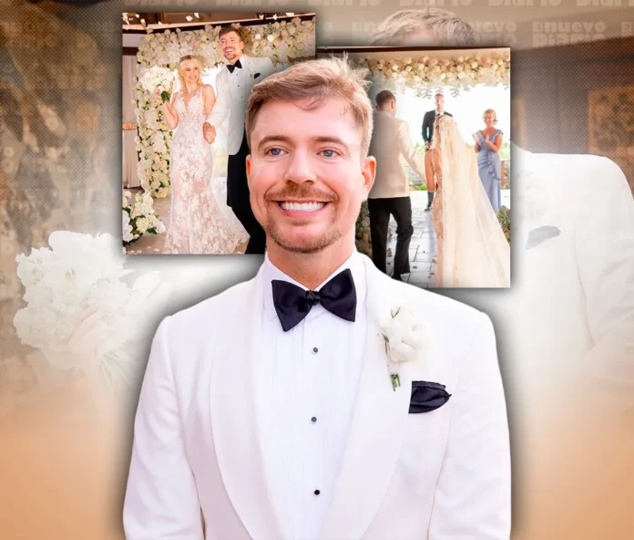 MrBeast y Thea Booysen en su boda.