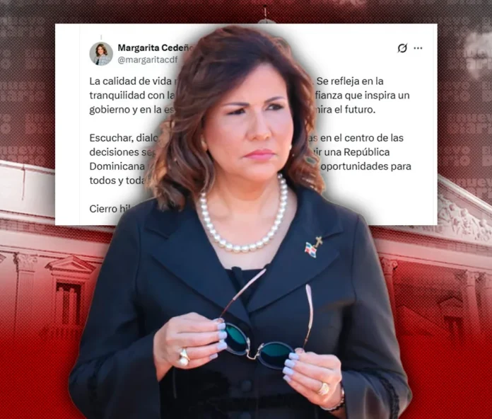Margarita Cedeño critica calidad de vida en el país