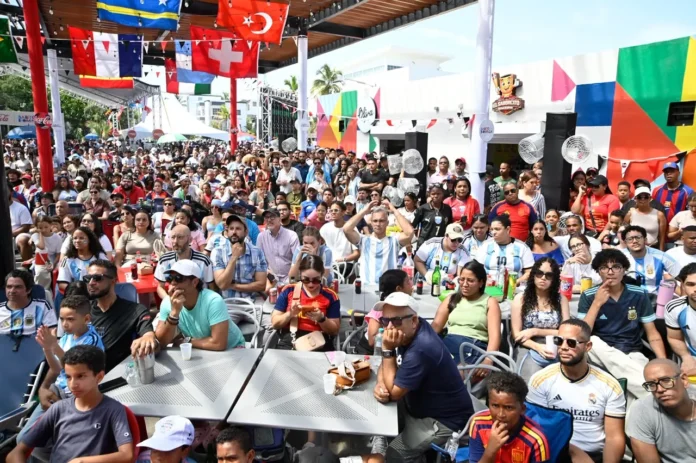 Aficionados viendo la final del Mundial.
