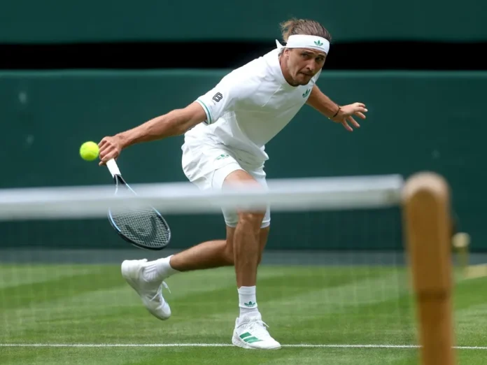 Zverev compitiendo con Sinner y Alcaraz.