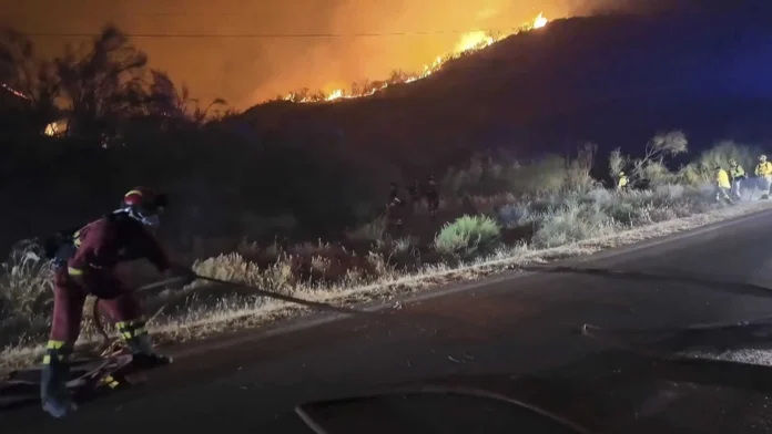 Incendio forestal en Los Gallardos, Almería.