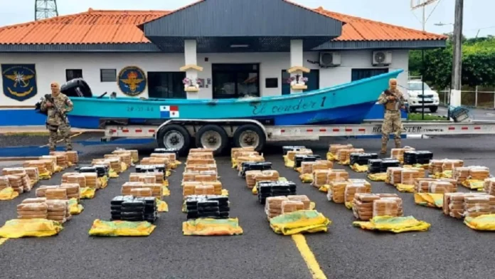Decomiso de droga en el Pacífico Sur.