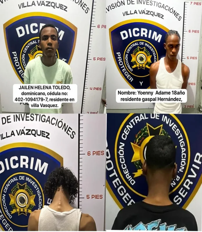 Detenidos por robo en Villa Vásquez.