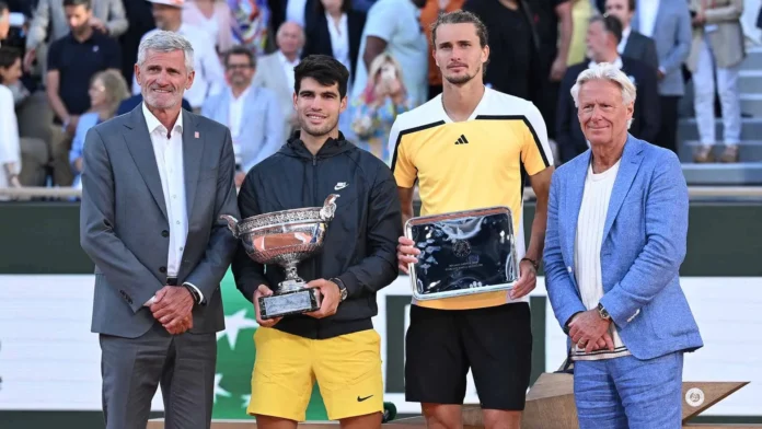 Sinner y Zverev en la final de Wimbledon.