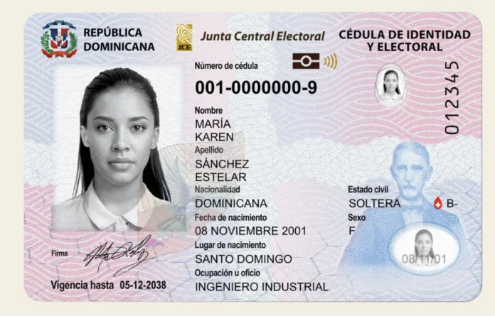 Escudo de la nueva cédula dominicana.
