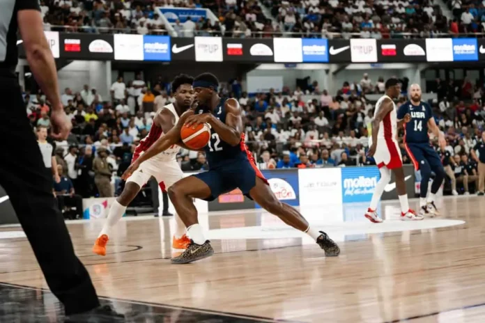 Estados Unidos gana a RD en baloncesto.
