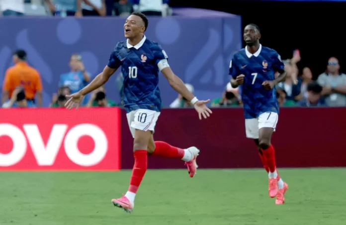 Mbappé celebra su gol en Mundial 2026.