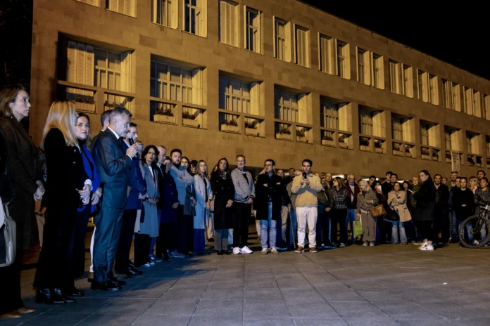 Homenaje a víctimas del accidente ferroviario.