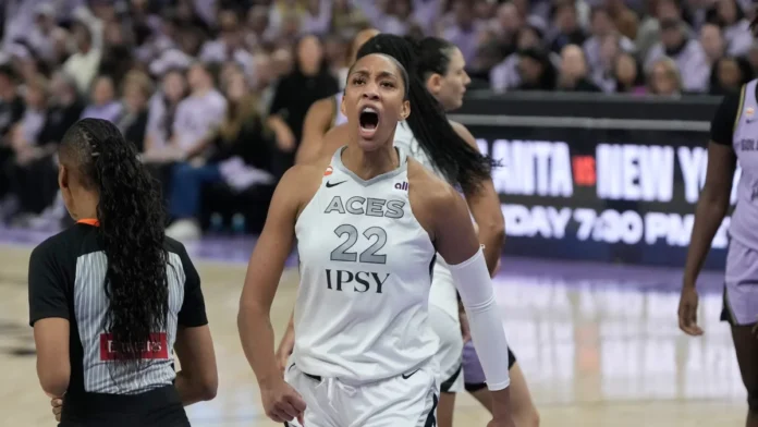 A'ja Wilson celebra su quinto MVP WNBA.