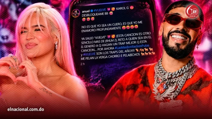 Anuel AA pide a Karol G que lo desbloquee