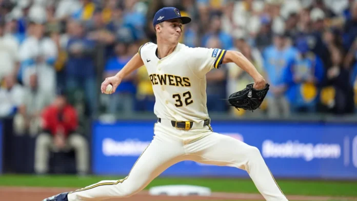 Jacob Misiorowski lanza en la Serie Mundial.