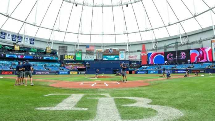 Rays celebran en Tropicana Field buscando campeonato.
