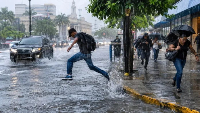 Aguaceros en Santo Domingo y 16 provincias