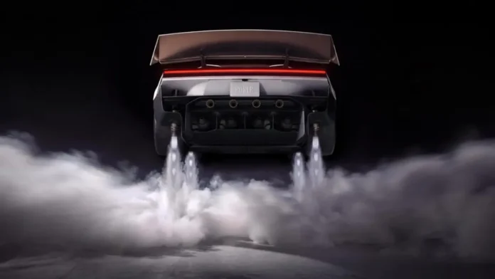 Tesla Roadster 2 realizando acrobacias impresionantes.