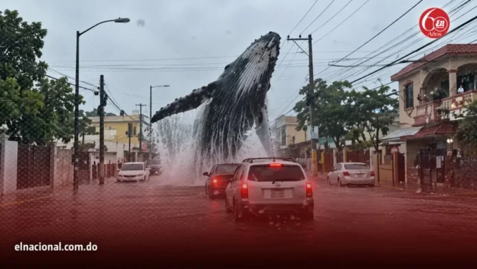 Inundación transformada en escena marina