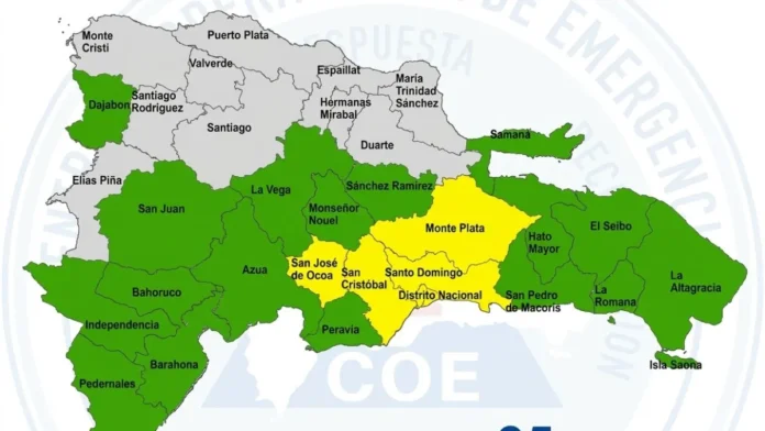 Alerta amarilla por lluvias en demarcaciones