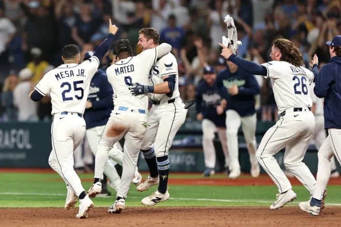 Rays celebran su primera victoria en Serie Mundial