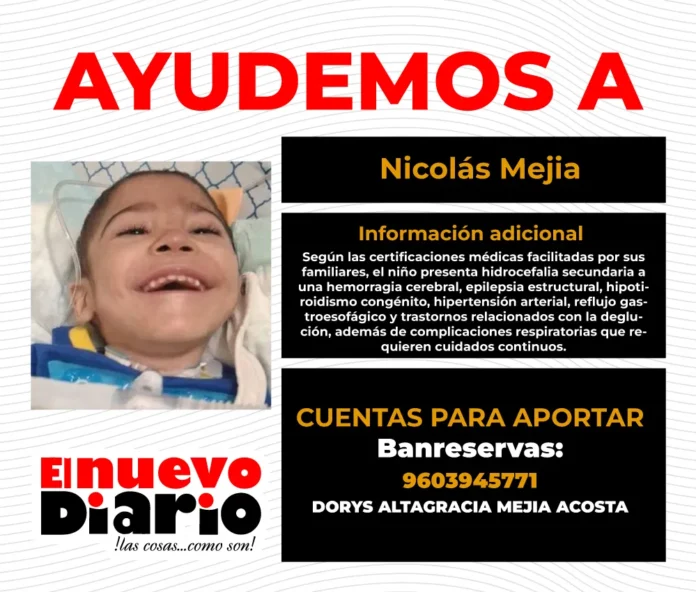 Nicolás, niño con graves problemas de salud.