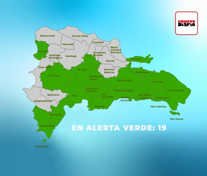 Alerta verde por lluvias intensas en provincias
