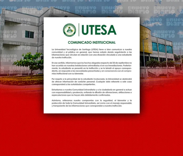 Estudiantes de Utesa enfrentan graves acusaciones.