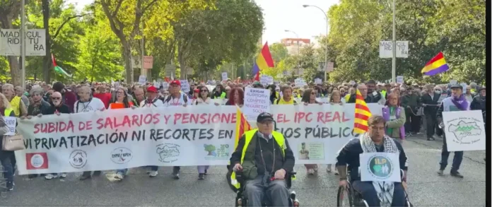 Manifestación en Madrid por pensiones dignas