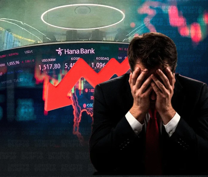 Caída del índice Kospi por inquietudes económicas.