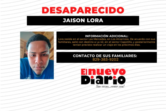 Joven desaparecido en Los Alcarrizos, 22 años