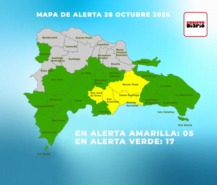 Alerta amarilla por vaguada en provincias