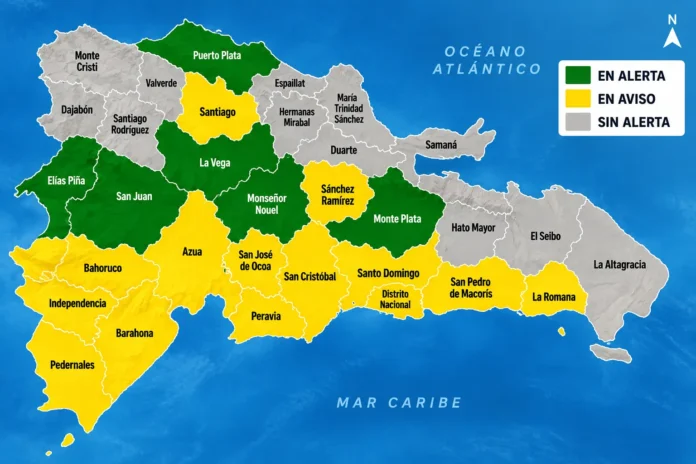 Lluvias y riesgo de inundaciones en RD