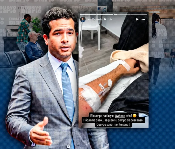 Senador Omar Fernández en hospital por agotamiento.