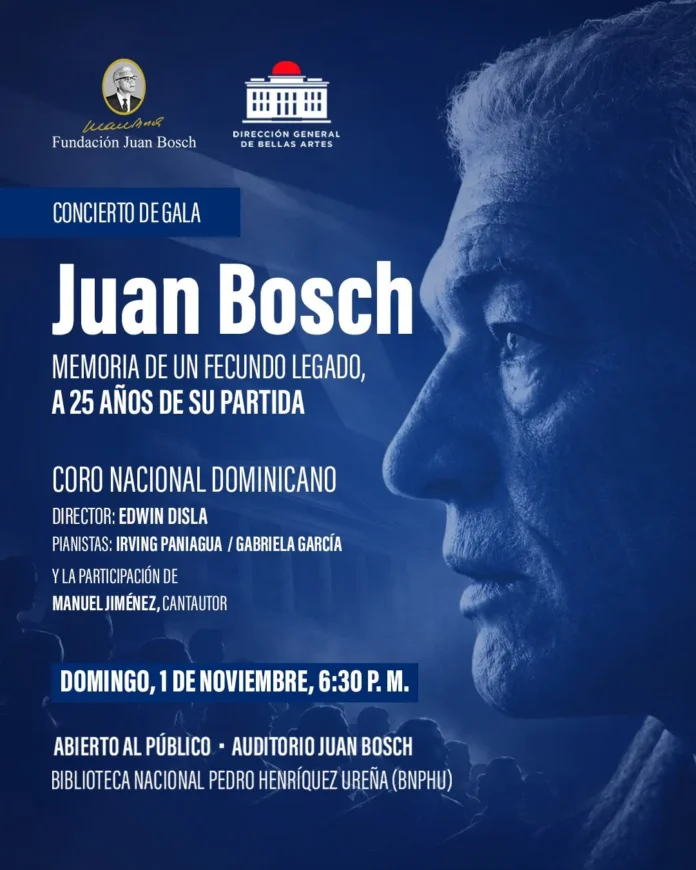 Concierto homenaje a Juan Bosch en gala.
