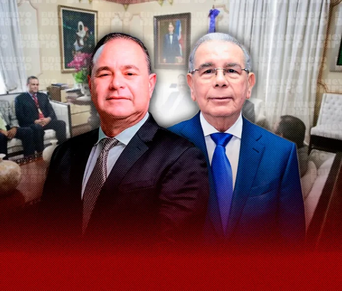 Oliverio Espaillat y Danilo Medina en reunión.