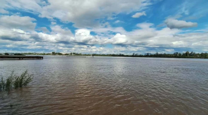 Crecida del río Uruguay en Argentina.