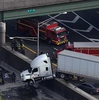Accidente de camión en I-280, Newark.