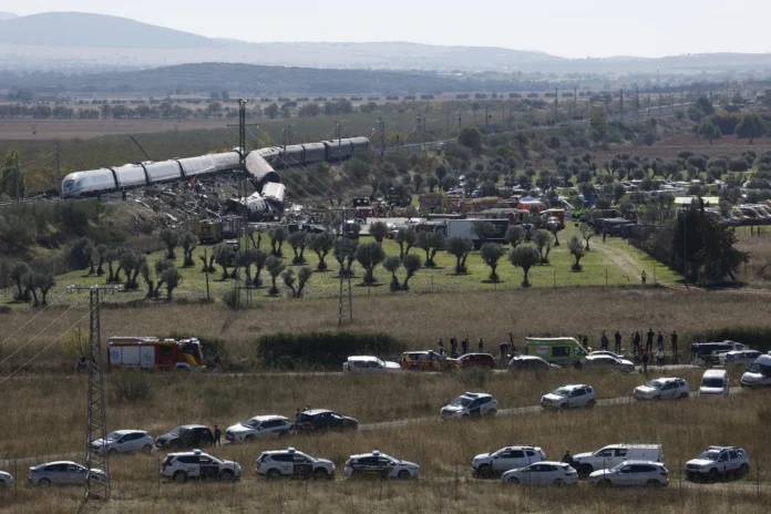 Accidente ferroviario en Toledo, España.