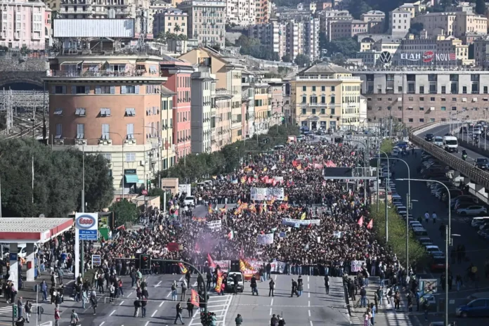 Protesta en Italia por aumento de precios.