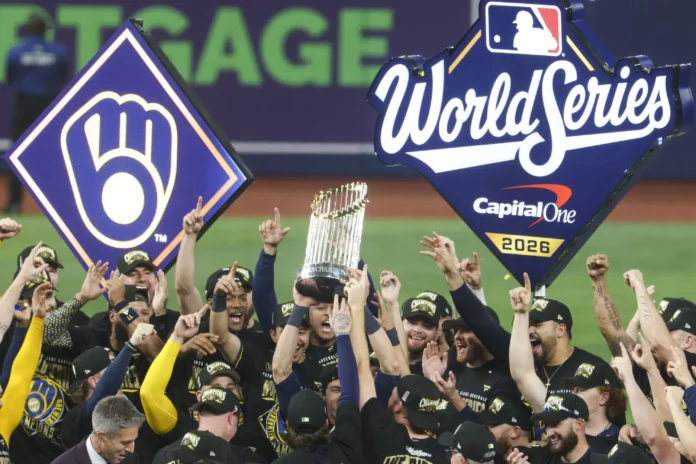Milwaukee celebra su victoria en la Serie Mundial.