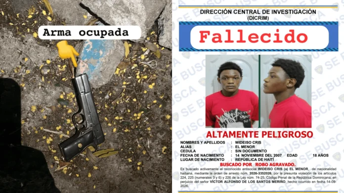 Policía enfrenta a haitiano en Santiago.