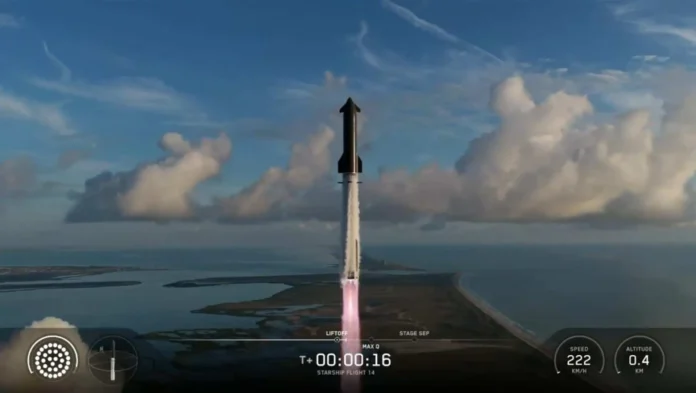 Starship de SpaceX en vuelo de prueba